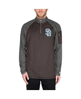 New Era Men's Brown San Diego Padres Father's Day Raglan Quarter-Zip Top