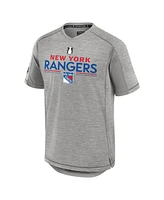 Fanatics Men's Gray New York Rangers 2024 Stanley Cup Playoffs Authentic Pro T-Shirt