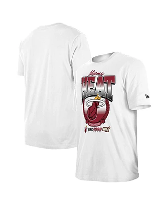 New Era Men's and Women's White Miami Heat Summer Classics T-Shirt