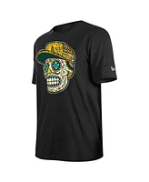 New Era Men's Black Oakland Athletics Sugar Skulls T-Shirt