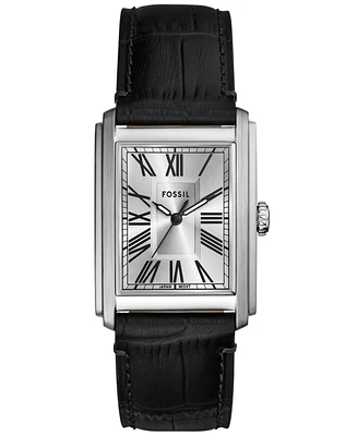Fossil Men's Carraway Three-Hand Brown Leather Watch, 30mm