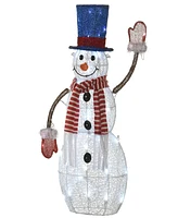 National Tree Company Pre-Lit Fabric Snowman 30"