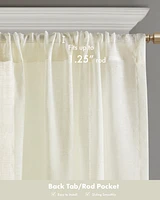 Croscill Classics Cornelli Embroidery Semi-Sheer Single Curtain Panel, 52"W x 96"L