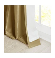 Madison Park Emilia Twist Tab Lined Window Curtain Panel, Single Curtain with Privacy Lining for Bedroom and Living Room