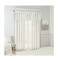 Emilia Twist Tab Lined Window Curtain Panel, 50"W x 120"L