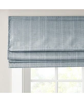 Madison Park Basketweave Room Darkening Cordless Roman Shade, Single Panel for Bedroom, Thermal Insulated Window Blind Treatment for Living Room