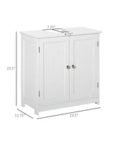 Kleankin Pedestal Sink Storage Cabinet, Sink Bathroom Cabinet