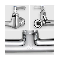 Yescom Aquaterior Pre-Rinse Faucet w/ 8" Center Splashmount Kitchen Restaurant Cupc Nsf Ansi