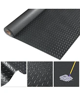 Yescom Garage Floor Mat Roll Diamond Protect Cover Trailer Pvc 3mm Thick 19.5x6.5 Ft