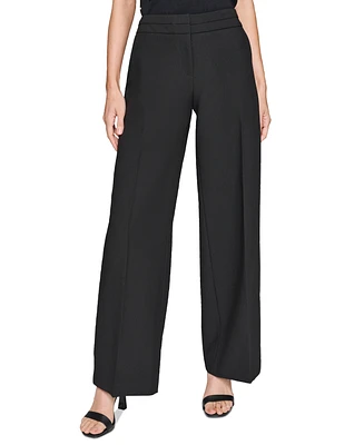 Karl Lagerfeld Women's High-Waist Wide-Leg Pants