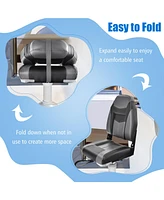 High Back Folding Boat Seats with Black Grey Sponge Cushion & Flexible Hinges