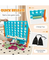 Costway Wall Mounted or Tabletop Giant 4 a Row Jumbo 4-to-Score Connect Game Set