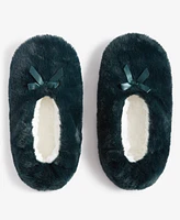 Charter Club Women's Faux-Fur Ped Slipper Socks, Created for Macy's