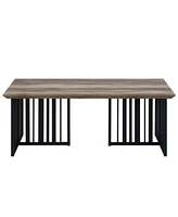 Streamdale Furniture Zudora Coffee Table, Antique Oak & Black Finish