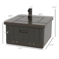 Multipurpose Umbrella Stand Planter, End Table, and Umbrella Base