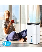 Slickblue 100-Pint Dehumidifier With Smart App And Alexa Control For Home And Basements - White