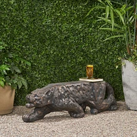 Exquisite Leopard Bench Antique Copper Oasis for Your Patio
