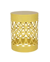 Modern Geometric Iron Cut Side Table Chic, Durable