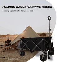 Compact Folding Wagon Spacious for Hauling, Sturdy for Any Terrain