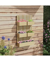 Simplie Fun Adjustable Raised Bed with Trellis for Climbing Plants