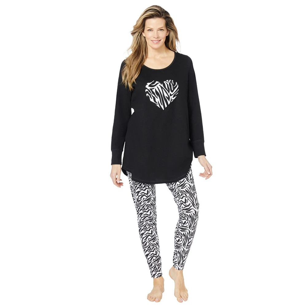 Dreams & Co. Plus 2-Piece Pj Legging Set