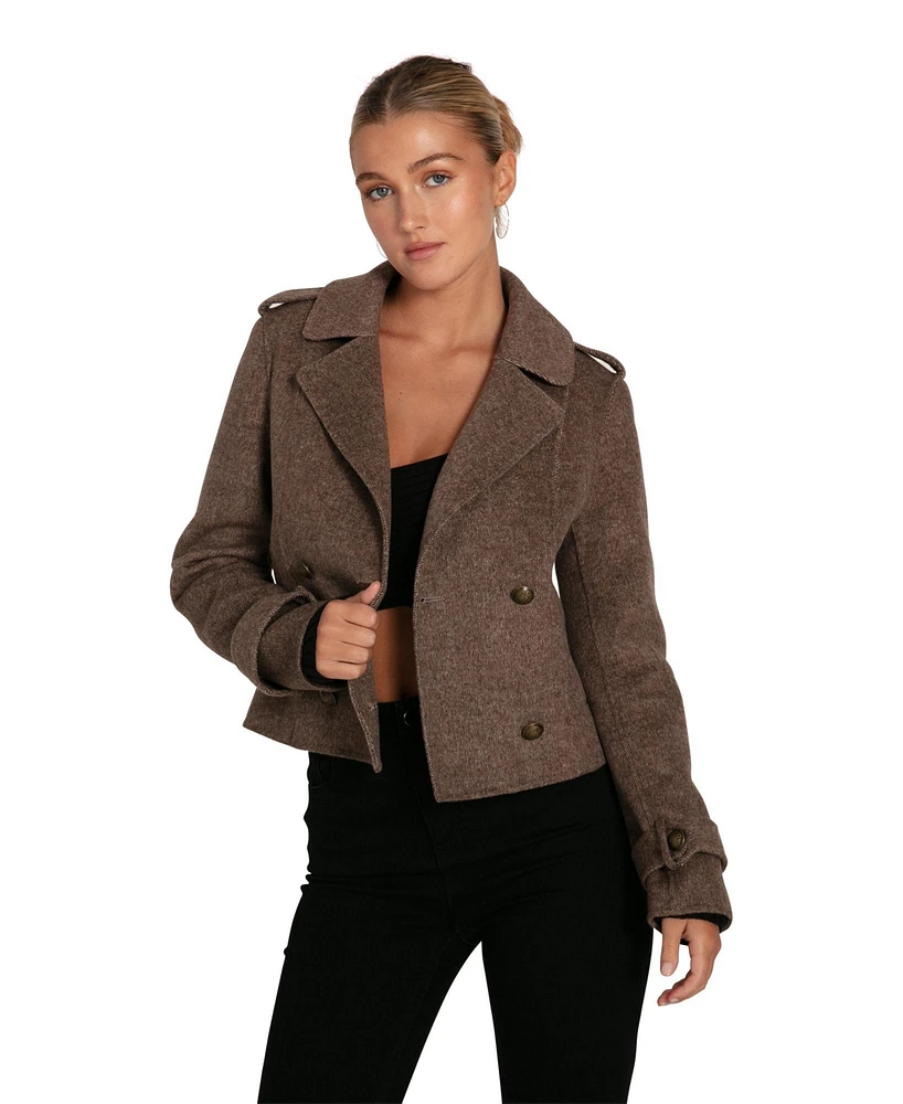 Belle & Bloom Women's Better Off Military Peacoat