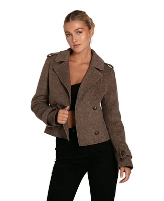 Belle & Bloom Women's Better Off Military Peacoat