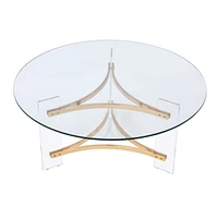 Streamdale Furniture Sosi Coffee Table , Gold Finish