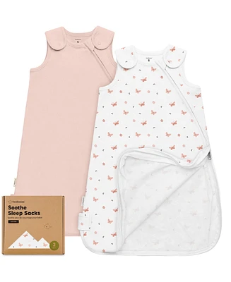 KeaBabies 2-Pack Sleep Sacks for Babies, Soothe Sleeping Sack Wearable Blanket, Infant, Toddler, Newborn Swaddle