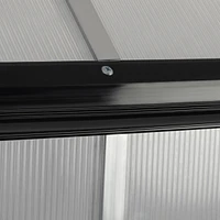Premium Outdoor Greenhouse Aluminum Frame, Polycarbonate Panels, Vent and Hinged Door