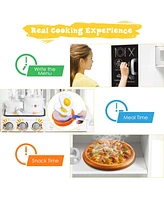 Sugift Wooden Kitchen Pretend Play Kitchen with Simulated Sound