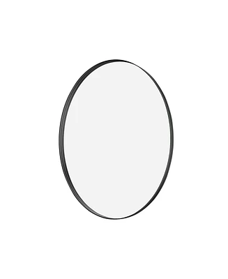 Homlux Oval Wall Mounted Mirror 24"x36" in Black