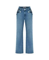 Nocturne Women's Cut-Out Detailed High Waist Jeans