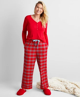 State of Day Women's Plaid Flannel Pajama Pants Xs-3X, Created for Macy's