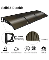 Yescom Door Window Awning Patio Cover Uv Rain Protection Pc Hollow Sheet Outdoor 2 Pack