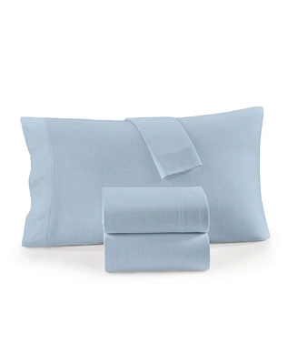 Charter Club Solid Flannel Cotton 4-Pc. Sheet Set, Full, Exclusively at Macy's