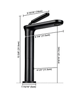 Aquaterior Matte Black Single Handle Bathroom Sink Faucet Rv Lavatory Mixer Tap 2 Pack