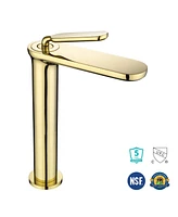 Aquaterior Single Handle Bathroom Vessel Sink Faucet Rv Lavatory Vanity Mixer Tap Gold