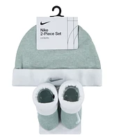 Nike Baby Boys or Baby Girls Swoosh Hat and Booties, 2 Piece Set