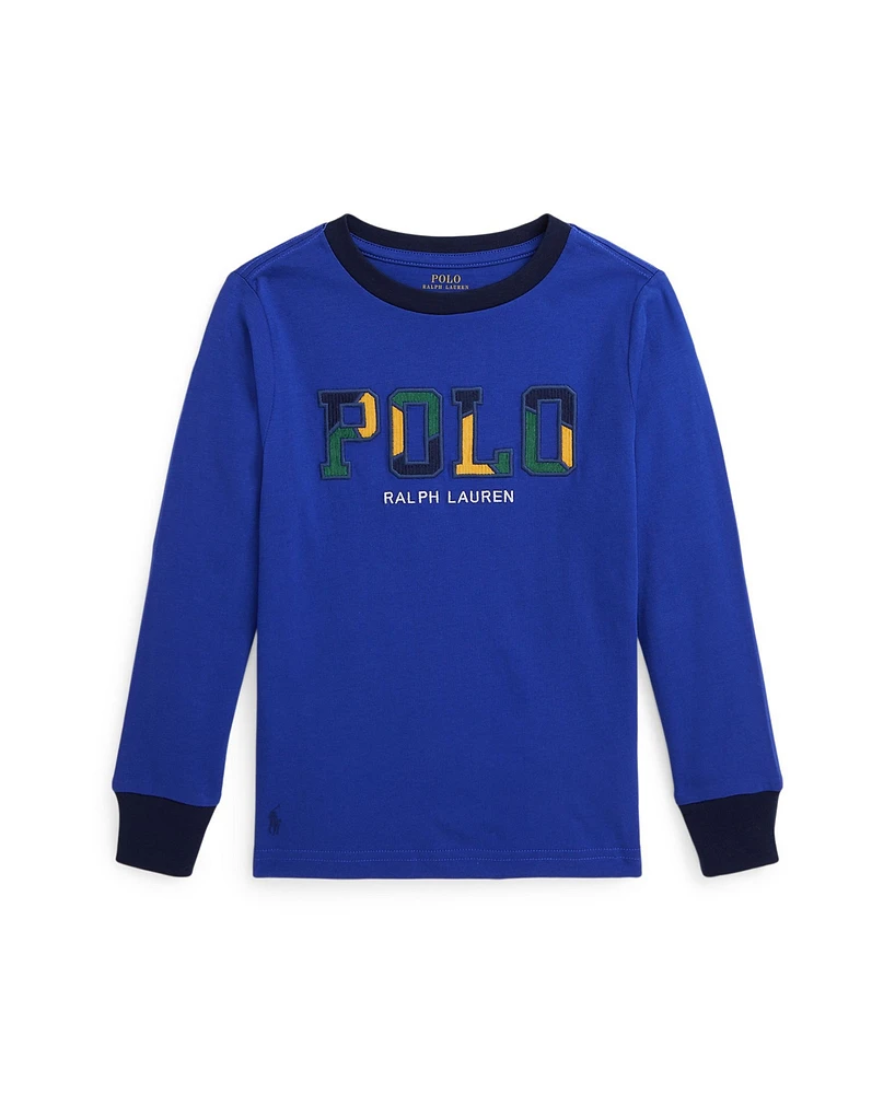 Polo Ralph Lauren Toddler and Little Boys Corduroy-Logo Cotton Long-Sleeve Tee