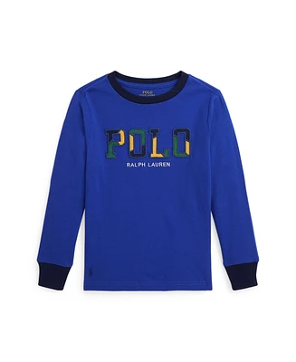 Polo Ralph Lauren Toddler and Little Boys Corduroy-Logo Cotton Long-Sleeve Tee