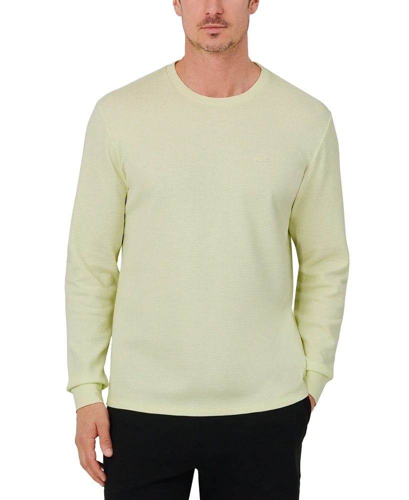 Lacoste Men's Waffle-Knit Thermal Sleep Shirt