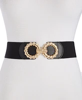 I.n.c. International Concepts Women's Twisted Double-Ring Stretch Belt, Created for Macy's