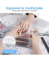 Byootique Portable Folding Manicure Nail Table Station Salon Desk Vented Beauty Spa