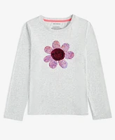 Epic Threads Girls Long-Sleeve Sequin Wink Flower Graphic T-Shirt, Created for Macy's