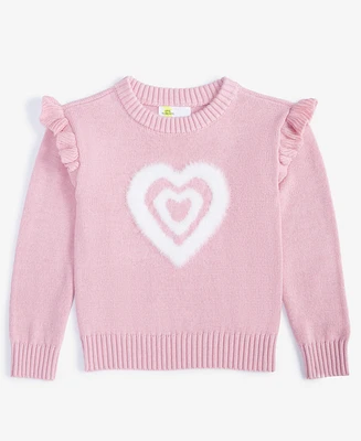 Epic Threads Toddler Girls Heart Crewneck Sweater, Created for Macy's