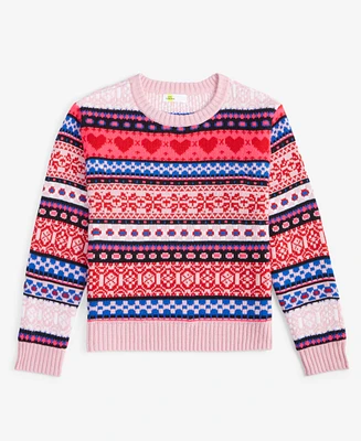 Epic Threads Girls Fair Isle Stripes Pullover Sweater, Created for Macy's