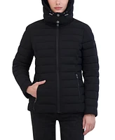 Nautica Women's Faux-Fur-Trim Hooded Packable Puffer Coat