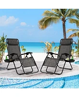 Inolait Outdoor Folding Zero Gravity Reclining Lounge Chair