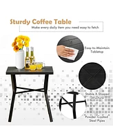 3 Piece Patio Rocking Chair Set with Coffee Table